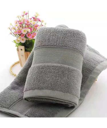 Pupopik 2 Pack Hand Towels - 100% Cotton, Highly Absorbent & Quick Dry (14 x 30 Inch) - Gray Towels for Bathroom, Hotel, Kitchen & Spa - Buy Online on GoSupps.com