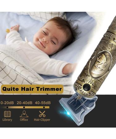 Professional Cordless Electric Hair Clipper and Beard Trimmer | LCD Display, Zero Gap T Blade | Valentines Gift for Him | Gold - Buy Online on GoSupps.com