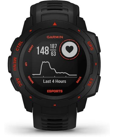 Garmin Instinct Esports Edition Gaming Smartwatch | Stream Stress Level & Heart Rate | Black Lava - Buy Online on GoSupps.com