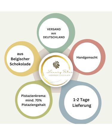  Luxury Bites LUXURY Dubai Pistachio Chocolate 100g - Handmade from Belgian Chocolate Dubai Kadayif Chocolate & Pistachio Dubai Chocolate Dubai Chocolate - Buy Online on GoSupps.com