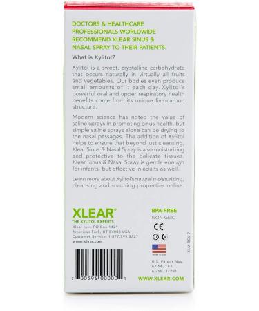 Xlear Natural Saline Nasal Spray with Xylitol 1.5 fl oz (Pack of 3) - Standard Packaging - Buy Online on GoSupps.com