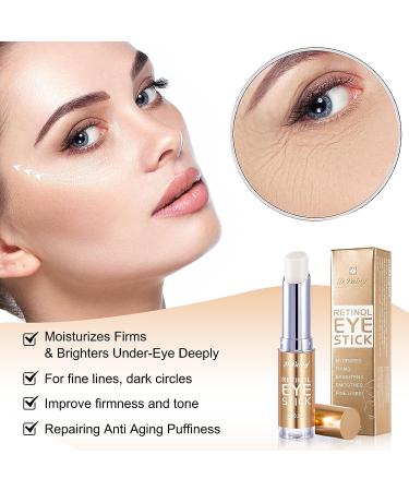 Retinol Eye Stick with Collagen & Hyaluronic Acid | Dark Circle & Puffiness Treatment | Anti-Aging Eye Cream for Wrinkles & Fine Lines - Buy Online on GoSupps.com