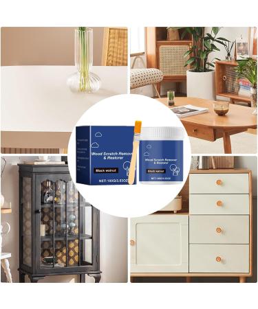 Shakven Wood Furniture Polish Repair Agent Scratch Removal Repair Paste Filler | Brightening and Polishing Scratch Removal Repair Agent for and Repairing Cracks Depressions Scratches Black - Buy Online on GoSupps.com