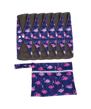 Cloth Menstrual Pads 1 Set Repeatable Pad Washable Pads Light Incontinence Pads Menstrual pad Insert Charcoal Fibre Purple Washable Napkin Towels Napkins Washable Menstrual Liners