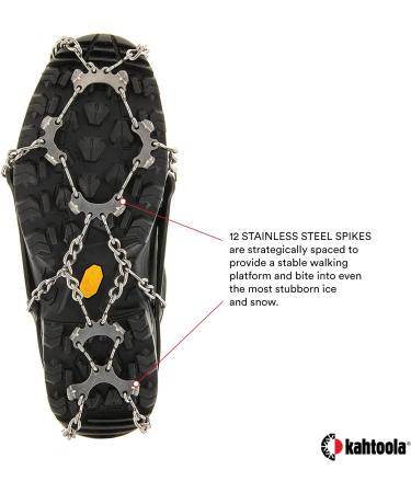 Kahtoola MICROspikes Black Large - Footwear Traction for Winter Trail Hiking & Ice Mountaineering - Buy Online on GoSupps.com
