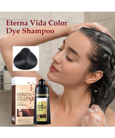 Fellflying Black hair color shampoo natural hair color shampoo 6in1 hair dye covers gray hair longlasting color shampoo for men and women lasts 30 days 500 ml - Buy Online on GoSupps.com