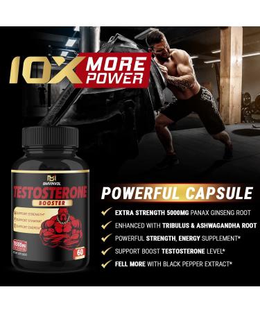 Test Booster Supplement for Men - 15 500mg Herbal Equivalent - Supports Strength  Muscle  Energy - Made with Tribulus  Panax Ginseng  Ashwagandha - Buy Online on GoSupps.com