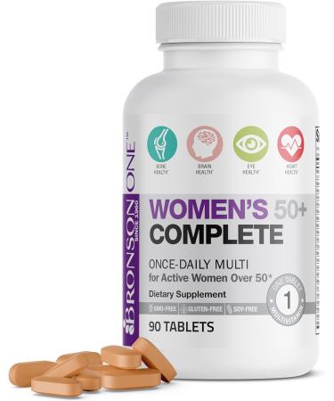Bronson ONE Daily Womenâs 50+ Complete Multivitamin - 90 Tablets - Buy Online on GoSupps.com