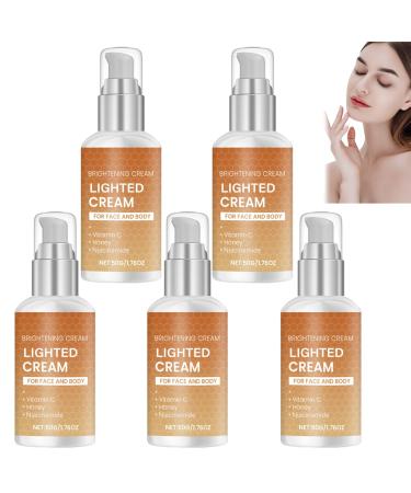 Cr me visage claircissante la vitamine C et la niacinamide hydratante et blanchissante pour peaux s ches claircissante et anti-rides hydratante et raffermissante unifie le teint (5pcs)