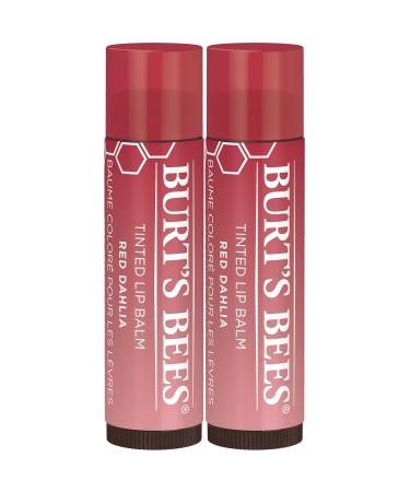 Burt's Bees Shimmer Lip Tint Stocking Stuffers Set Tinted Lip Balm Stick Moisturizing for All Day & Lip Tint Balm Red Dahlia 2-Pack Hydrating Shea Butter for a Natural Looking Buildable LIP_COLOR + LIP_BALM 1070 Fig (4  - Buy Online on GoSupps.com