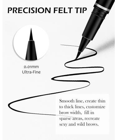 Eyebrow Pencil Grayish Brown Brow Pencil with Ultra-Fine 0.01mm Brush-Tip Multifunctional Liquid Eyeliner & Eyebrow Pen Waterproof Sweat-Proof Long-lasting Quick Drying with Brow Tool & Brush-01# #01 Grayish Brown - Buy Online on GoSupps.com