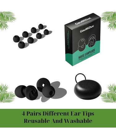 Noise Cancelling Ear Plugs for Sleeping & Travel | Reusable Earplugs for Concerts Work Swimming & Snoring - Buy Online on GoSupps.com