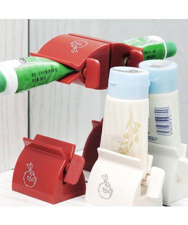 Toothpaste Squeezer Device Multifunctional Dispenser Holder Facial Cleanser Clip Manual Lazy Tube Tool Press Bathroom White - Buy Online on GoSupps.com