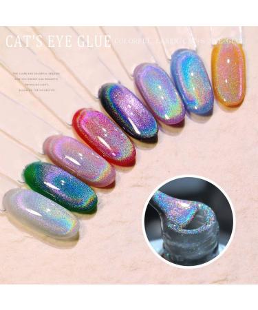 8ML Universal Colorful Cat's Eye Glue Glossy Colorful Cat Eye Soak-Off UV Aurora Nail Gel Varnish Nail Art Shining Manicure - (Color: 01) - Buy Online on GoSupps.com
