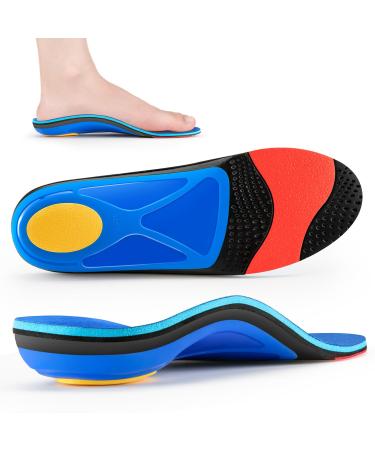 Dacat orthopedic insole heel spur Inlays Shoes Inlays Sek Prepatio Foot for Plantar fasciitis flat foot work shoes Insole Sport for men & women EU (48-49) Blue Blue Blue EU (48-49) -31.0cm