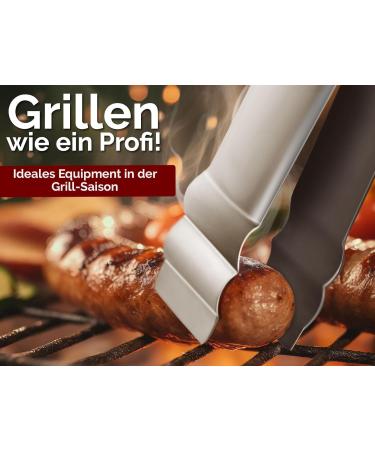 Premium 60cm Stainless Steel Kitchen Tweezers & Grill Tongs - Reversible Design for Precision Cooking - Shop Internationally - Buy Online on GoSupps.com