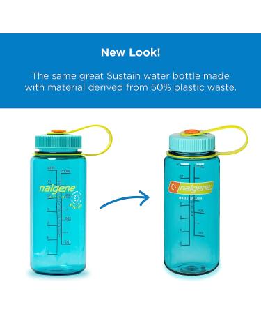 Nalgene Sustain Tritan BPA-Free Water Bottle Made with Material Derived From 50% Plastic Waste  16 OZ  Wide Mouth Aubergine Sustain Water Bottle - Buy Online on GoSupps.com