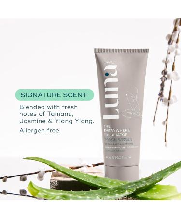 Everywhere Exfoliator 180ml | Natural Vegan Body Scrub with Glycolic & Lactic Acid | Hydrating AHA Formula with Vitamin E | Gentle Daily Use | pH Balancing | Travel Size - Buy Online on GoSupps.com