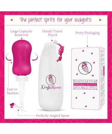 Ninja Mama Peri Bottle for Postpartum Care | Portable Perineal Bottle for Pain Relief & Tears | Essential for Labor & Delivery | 360ml - Buy Online on GoSupps.com