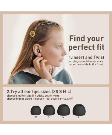 IFECCO Sleep Ear Plugs - Reusable Silicone Noise Cancelling Earplugs for 30dB Noise Reduction | Ear Protection for Study Work & Focus | Includes 4 Pair Eartips (XS/S/M/L) - Black - Buy Online on GoSupps.com