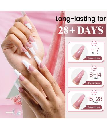 JEWHITENY 3 Colors Poly Nail Extension Gel Set - 30ml Pink White & Brown for French Manicure | DIY Nail Art & Home Salon Beauty Gift - Buy Online on GoSupps.com