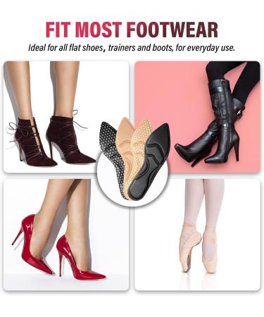Molain 4 Pairs High Heel Insoles Pads Foot Cushion Metatarsal Pads Sponge Foot Cushion Boot Inserts for Women Arch Pain Foot Slipping Blisters Heel Sore Non-Slip Loose Shoes - Buy Online on GoSupps.com