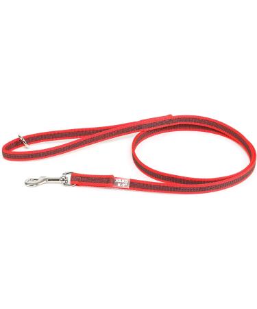 IDC Color & Gray Rubberized Leash - 14mm x 1.2m with Loop & O-Ring - Red-Grey | International Shipping - Buy Online on GoSupps.com
