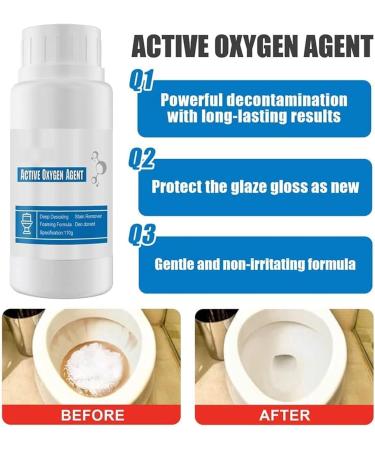 Toilet Active Oxygen Agent Multifunctional Toilet Sink Cleaning Stains Remover Powder Toilet Bowl Stains Cleaners Powerful Pipe Dredging Agent - Buy Online on GoSupps.com