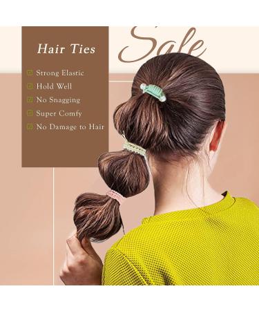 Boho Dual-Use Hair Ties 20 Pcs for Thick Hair - No Damage, No Crease - Adorable Design - Buy Online on GoSupps.com