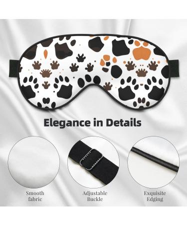 Animal Paw Prints Eye Mask | Unisex Soft Light-Blocking Sleeping Mask | Comfortable Black Travel Accessory - Buy Online on GoSupps.com