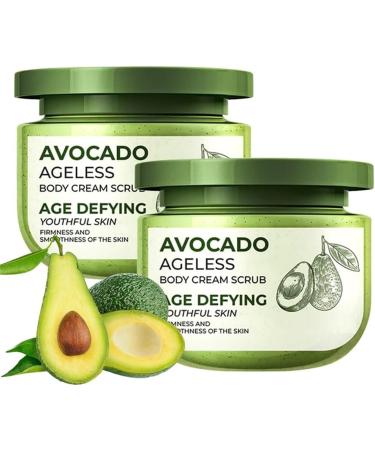 Forever Avocado Body Scrub, Avocado Sea Salt Body Scrub, Anti Cellulite Body Scrub, Exfoliating Body Scrub for Women, Nourishing Skin