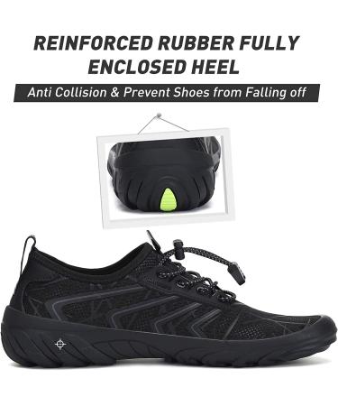 SAGUARO Women's Quick Dry Water Shoes for Beach  Swim  Surf - Black - Buy Online on GoSupps.com