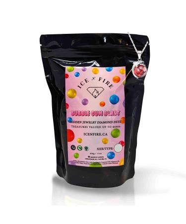 Ice N Fire - Surprise Diamond Dust Bath Bomb Powder with Mystery Jewelry Inside (Hidden Jewelry Bath Bomb Powder with Jewelry Valued up to $5 000) - Bubble Gum Blast
