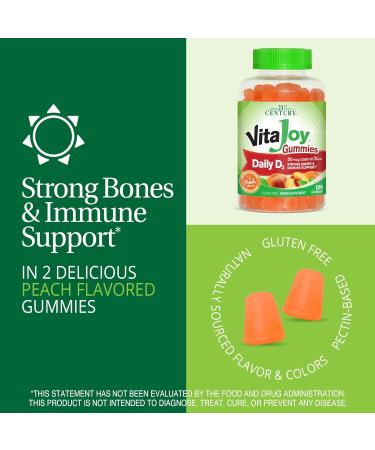 21st Century Daily D Gummies Fruit Flavored - 120 Gummies Pack of 3 - Buy Online on GoSupps.com
