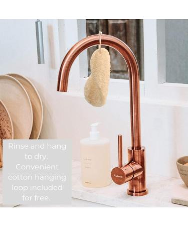 Gaia Guy Natural Flush Sponge (10 Pack) - Eco-Friendly Biodegradable Luffa Kitchen Scrubs | 100% Plastic-Free & No Waste - Buy Online on GoSupps.com