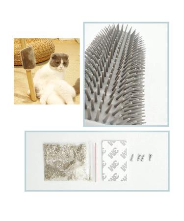 Cat Self Groomer with Catnip Pouch 4 Pack - Grooming Brush & Massage Comb for Cats - Kitten & Puppy Tool - Buy Online on GoSupps.com