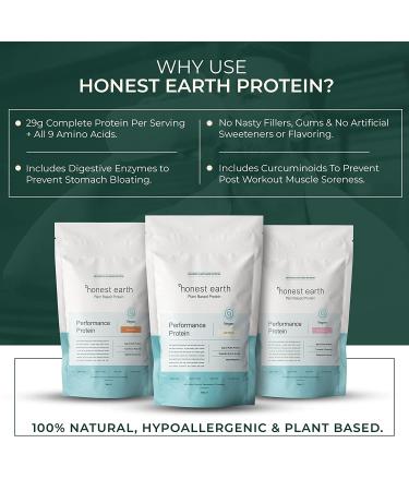 Honest Earth - Vanilla Coconut | Plant Based Vegan Protein Powder | 31g Protein | 100% Natural  Dairy Free  No Gums  No Sugar  No Artificial Flavoring  Canadian Grown Clean Pea Protein Powder Vanilla Coconut 1.1 Pound (Pac - Buy Online on GoSupps.com