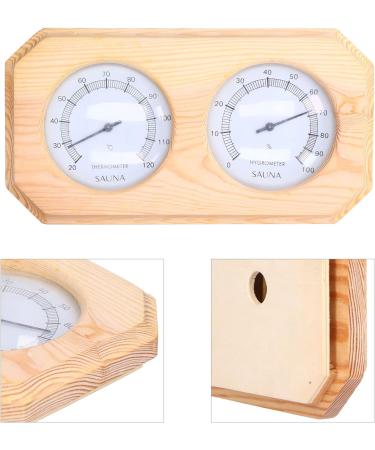 Fuik Sauna Thermometer & Wooden Thermohygrometer - Large Dial for Clubs Gyms & Family Saunas | International Shipping - Buy Online on GoSupps.com
