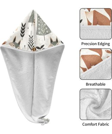 Super Absorbent Foxes Hair Towel 2 Pack | Quick Dry Turbans for Women & Girls - Perfect Hair Drying Solution - Buy Online on GoSupps.com