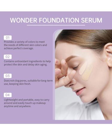 Foundation Serum Foundation Serum - Make Up Gentle Coverage | All Skin Types | With Hyaluronic Acid | Regenerating effect | Tinted face serum Long-lasting concealer 7g (Ivory White 7g) - Buy Online on GoSupps.com