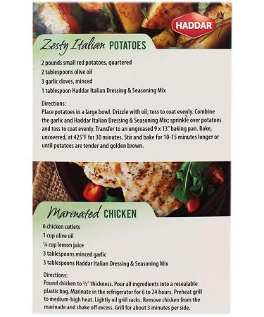 Haddar Gluten Free Italian Dressing & Seasoning Mix 1.8oz - 4 Pack (12 Packets) | Seasoning & Salad Dressing - Buy Online on GoSupps.com