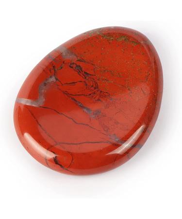 Artistone Red Jasper Crystal Thumb Worry Stone - Hand Carved Healing Pocket Stone for Meditation and Reiki - Buy Online on GoSupps.com