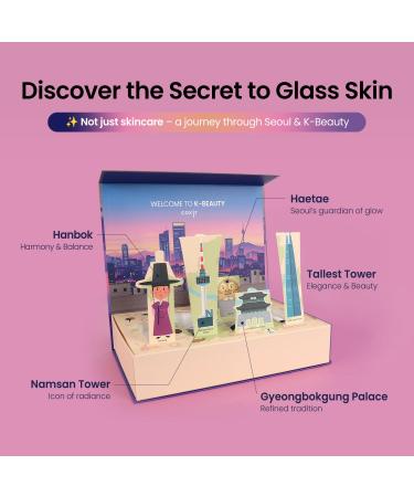  New Years Gift Set coxir K-Beauty Seoul Glow Set 5-Step Korean Skincare Routine with TXA & Black Rice Cleansing oil Mask Cleanser Ampoule Balm & Moisturizer korean skincare Holiday Gift - Buy Online on GoSupps.com