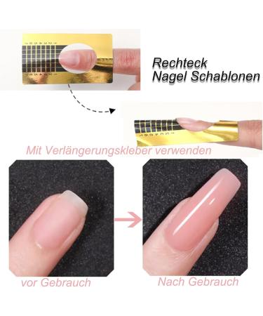 Self-Adhesive Nail Templates - 500 Golden Stencils for Gel Nails & Extensions | Nail Art Supplies for Professionals - Buy Online on GoSupps.com