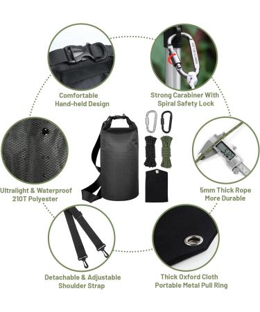 Waekiytl Bear Food Bag Hanging System - Ultralight 10L Waterproof Camping Bear Bag Kit with Pulley Ropes Clips & Instructions | International Shipping Available - Buy Online on GoSupps.com
