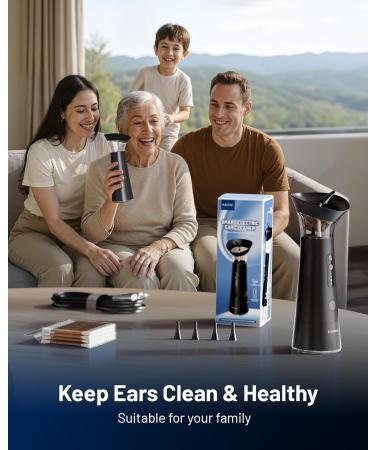 Ear Wax Removal with One-Piece Waste Tank FSA-HSA-Eligible Water Powered Ear Cleaner Electric Ear Cleaning Kit with Water Temperature Sensor Ear Irrigation Flushing System Black - Buy Online on GoSupps.com
