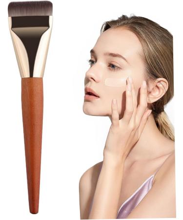 Foundations Brush Makeup Brushes Straight Ergonomic Wooden Handle Make Up Brushes with Thin Wide and Dense Brush Hair Washable Reusable 6.3in Liquid Foundations Brush - Buy Online on GoSupps.com