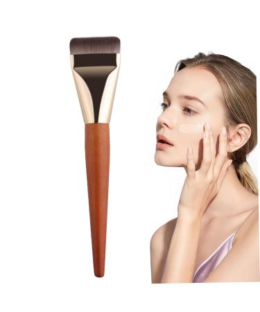 Ergonomic Wooden Handle Foundation Brush - Washable & Reusable Makeup Brushes for Flawless Application - Buy Online on GoSupps.com