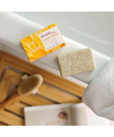 Kind Natured The Awakening Cleansing Scrub Bar Natural Orange and Grapefruit Vegan Bar Exfoliating Soap 100g - Buy Online on GoSupps.com