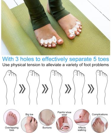 Bunion Toe Separators & Toe Spacers for Men & Women - Silicone Toe Straighteners for Hammertoe & Curled Toes (Sizes S Women 5-9 Men 6-7) - Achieve Pain Relief & Correct Toe Alignment - Buy Online on GoSupps.com